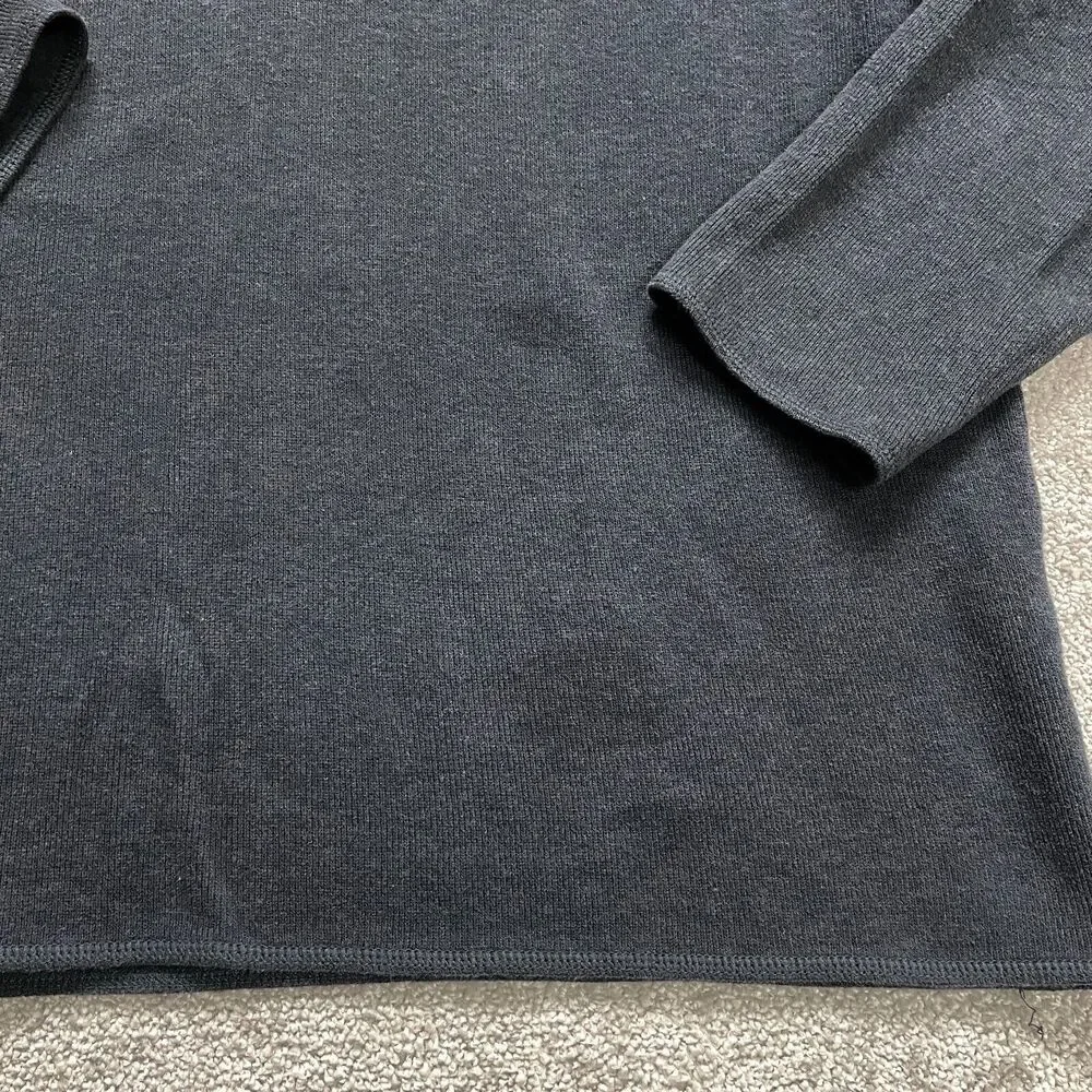 Banana Republic Sweater Mens Large Navy Blue Pullover Cotton Solid Sweatshirt